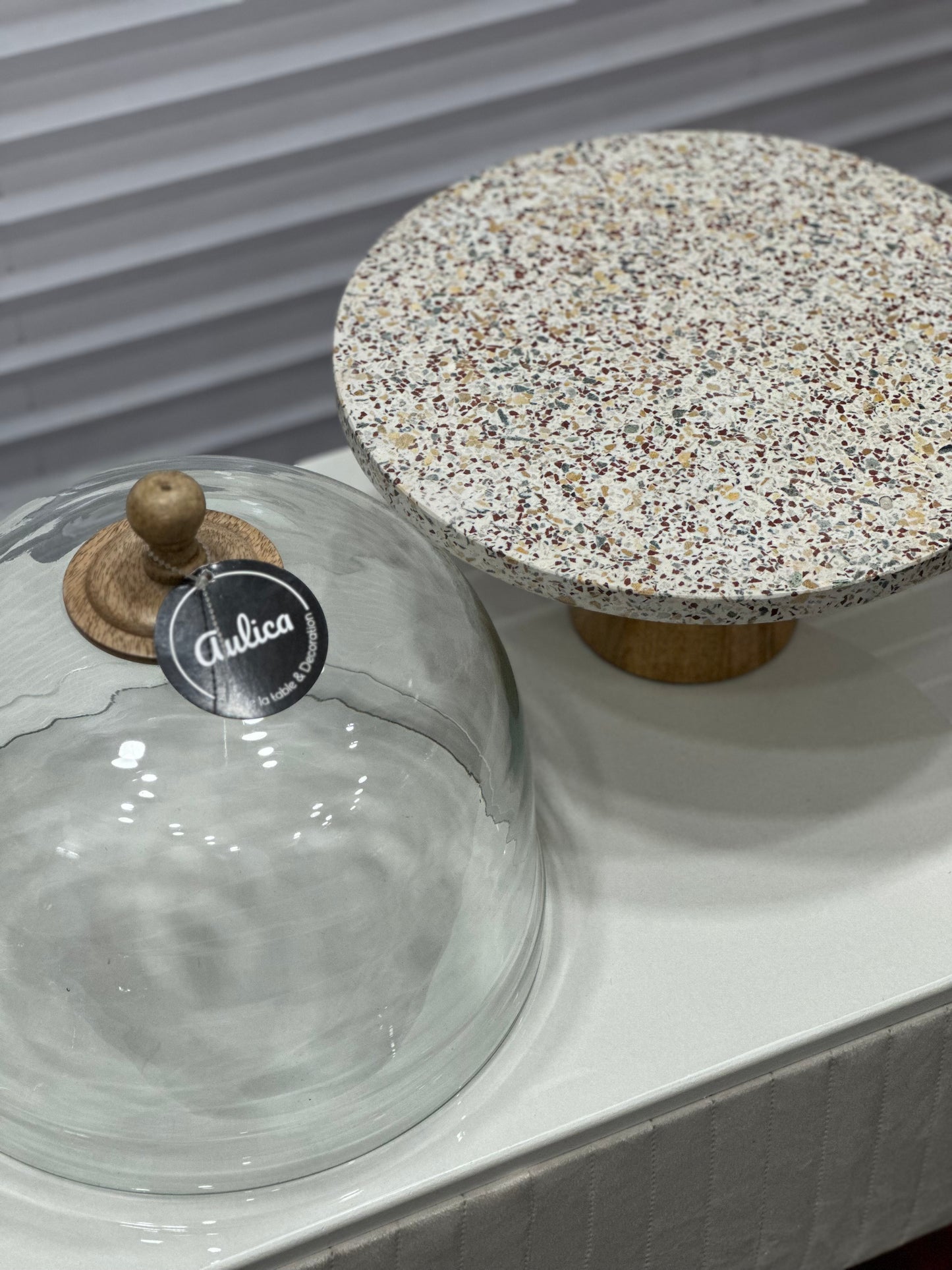 Campana di vetro su supporto