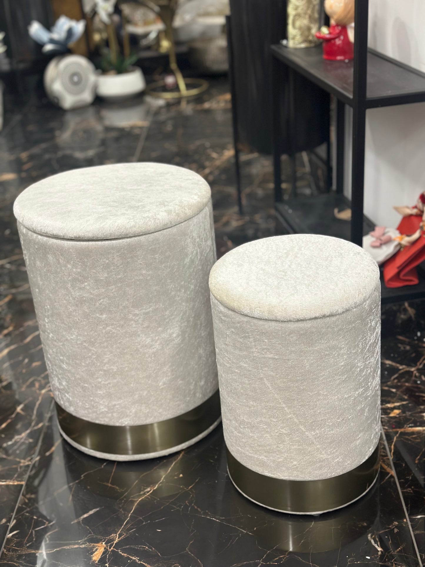 Coppia Pouf Contenitori