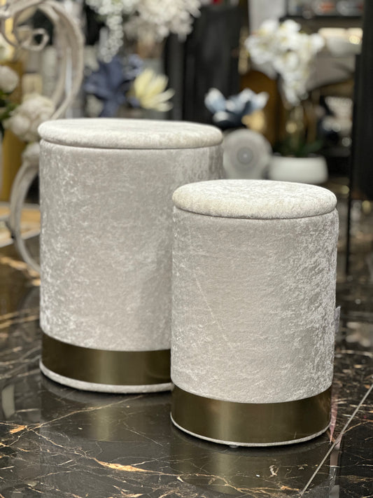 Coppia Pouf Contenitori