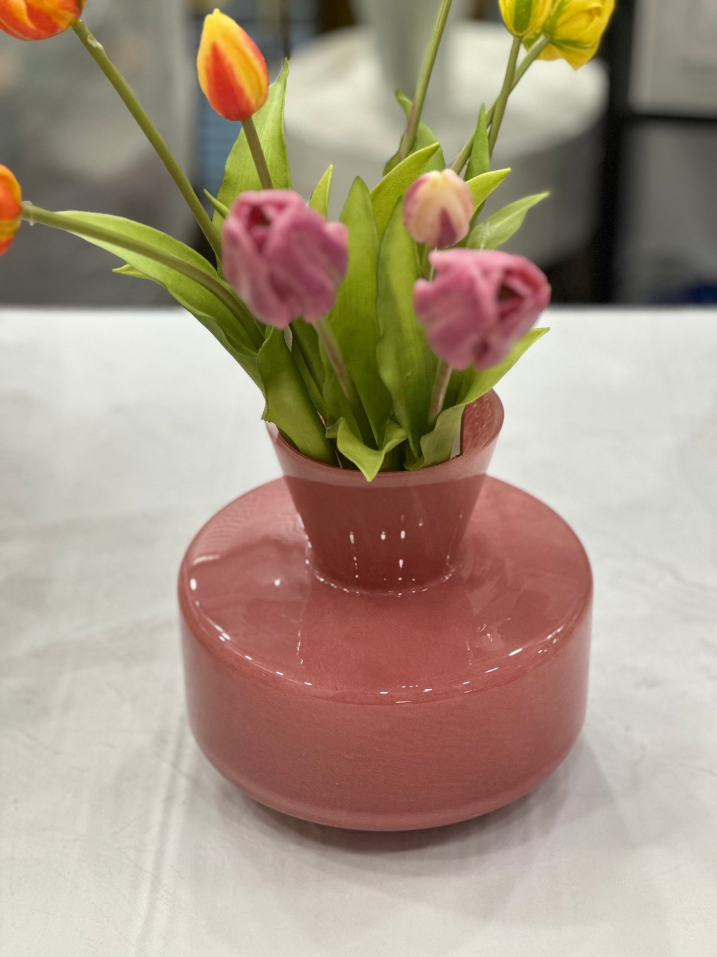 Vaso Rotondo Collo | Rosa