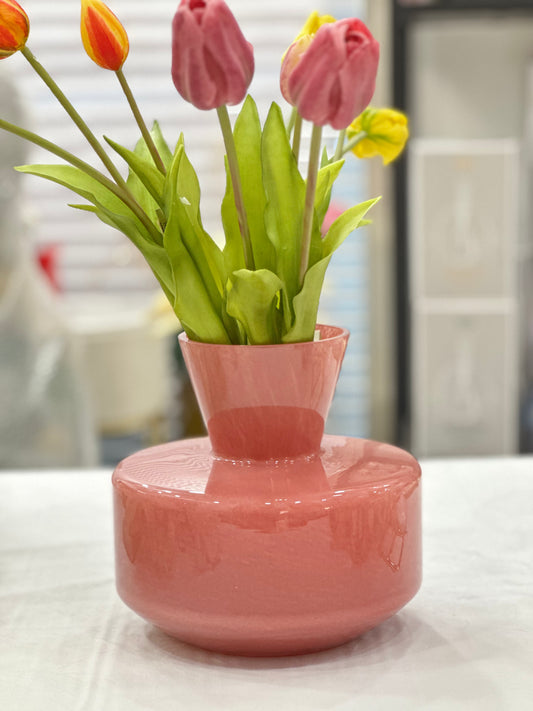 Vaso Rotondo Collo | Rosa