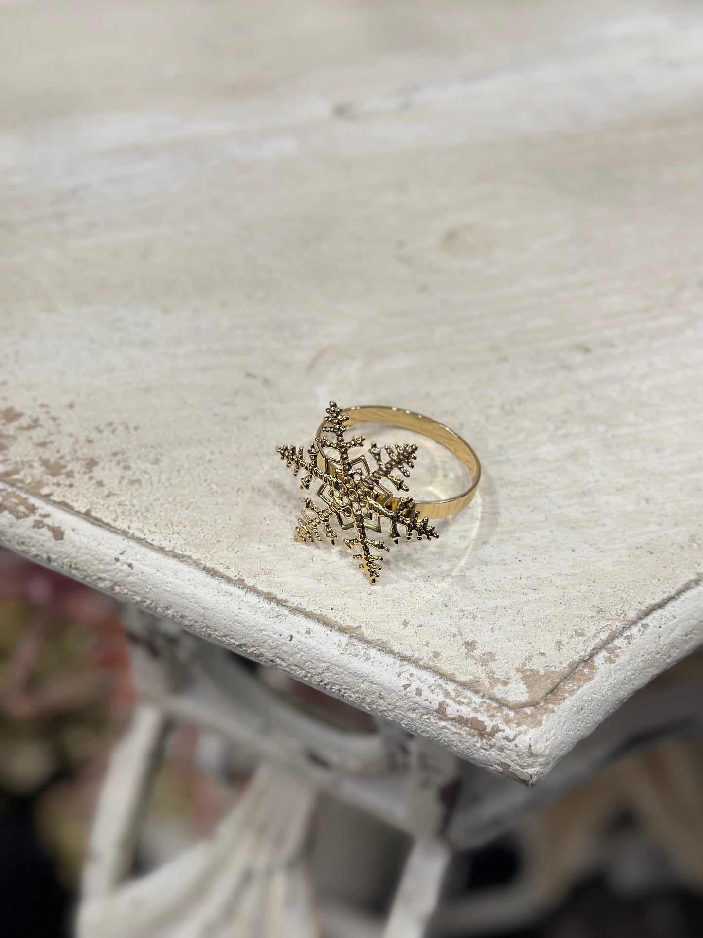 Anelli Portatovaglioli Fiocchi di Neve