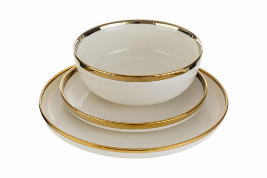 Set piatti filo oro