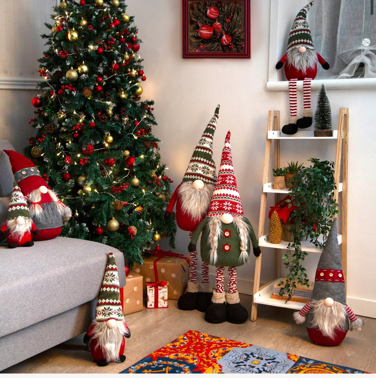 Gnomo con gambe penzolanti