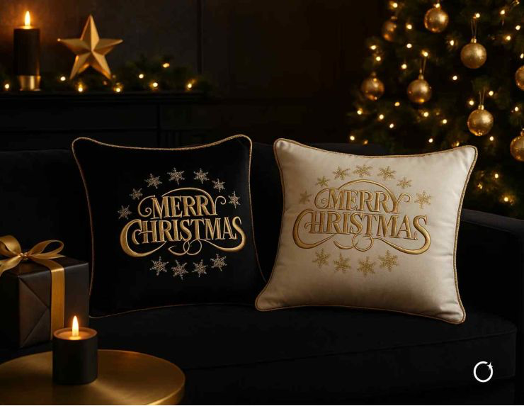 Cuscino Bianco Natale