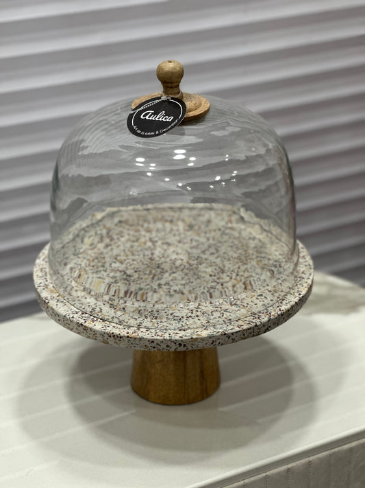 Campana di vetro su supporto