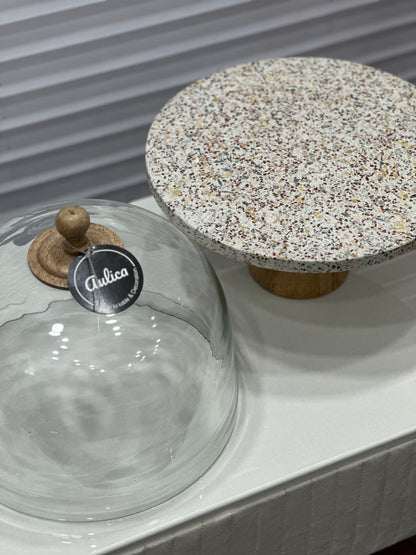 Campana di vetro su supporto