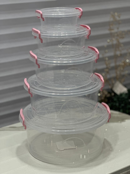 Set 5 contenitori | Rosa