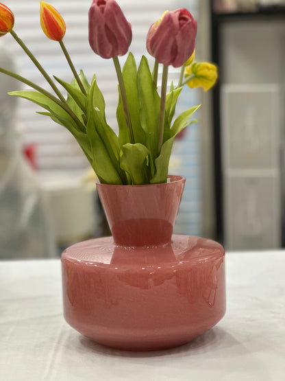 Vaso Rotondo Collo | Rosa