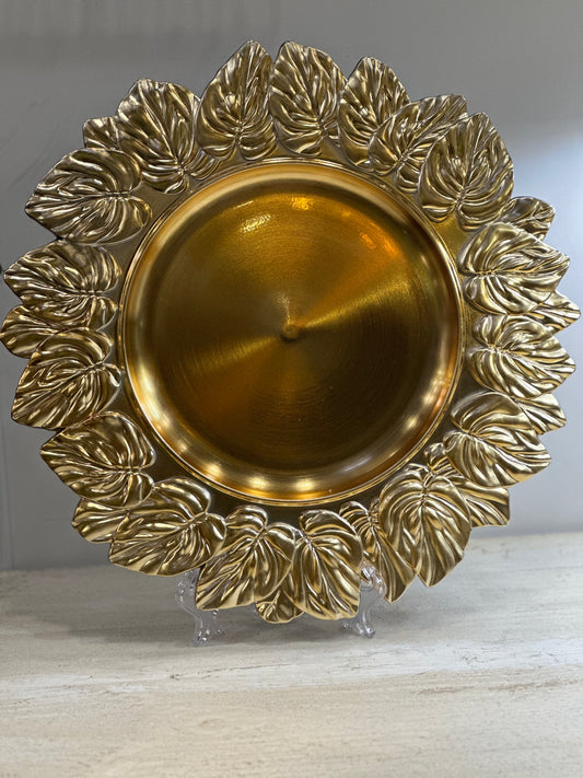 Sottopiatto Foglia Oro