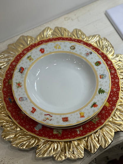 Sottopiatto Foglia Oro