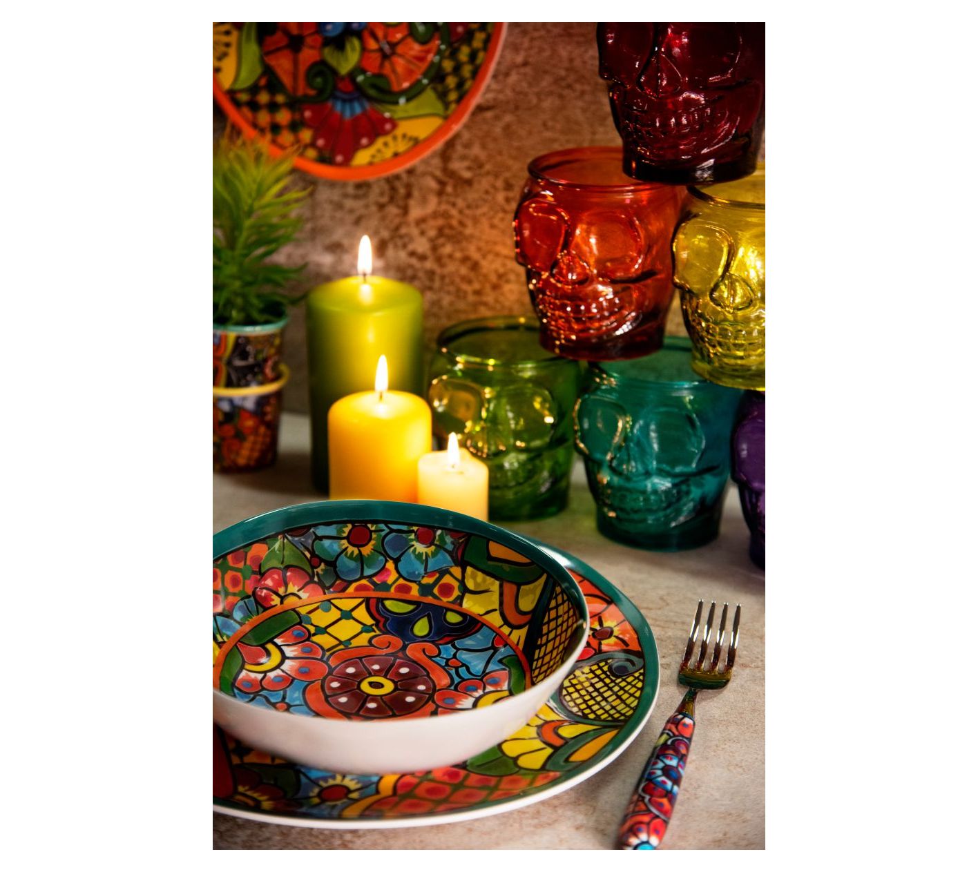 Piatti Fiore Multiclolore | 12 PZ