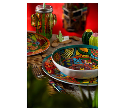 Piatti Fiore Multiclolore | 12 PZ