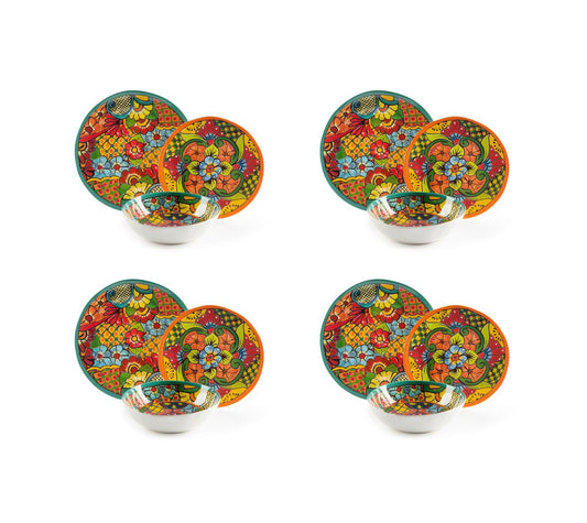 Piatti Fiore Multiclolore | 12 PZ