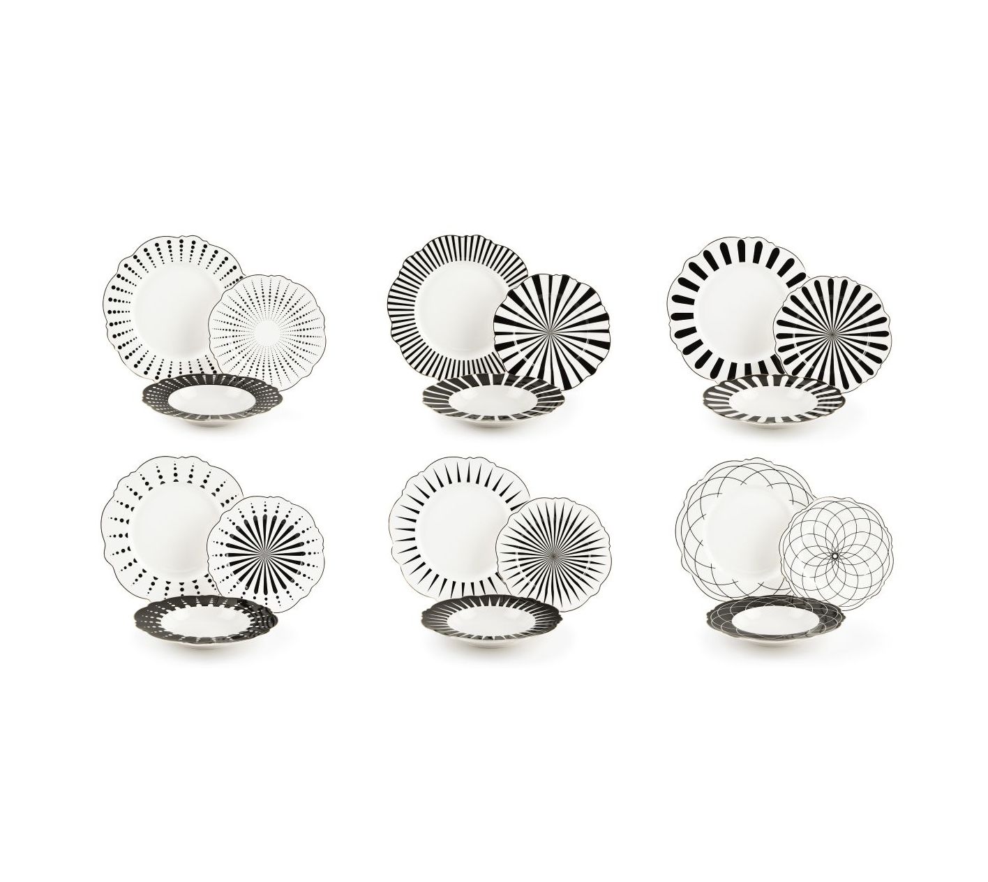 Piatti Filo Oro - Geometrie | 18 PZ.