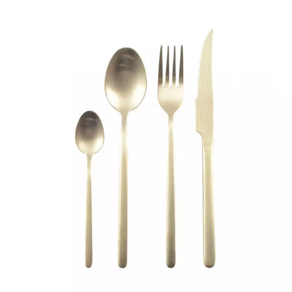 Posate Champagne Opaco Aulica | 24 PEZZI