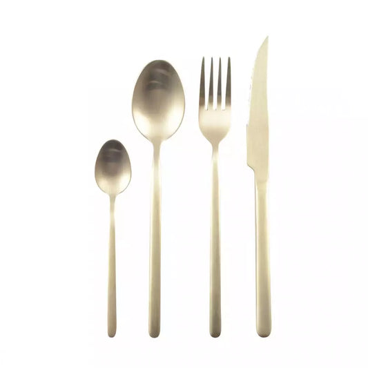 Posate Champagne Opaco Aulica | 24 PEZZI