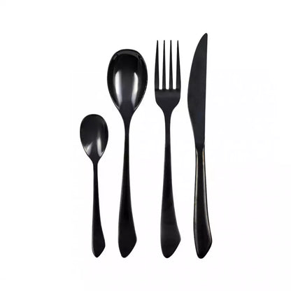 Posate Nero Lucido Aulica | 24 PEZZI