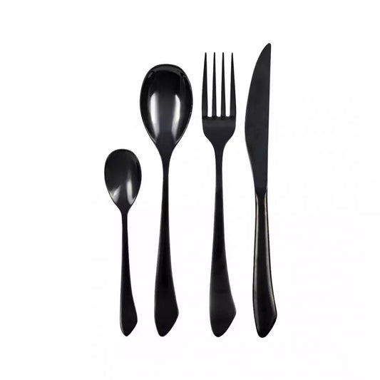 Posate Nero Lucido Aulica | 24 PEZZI